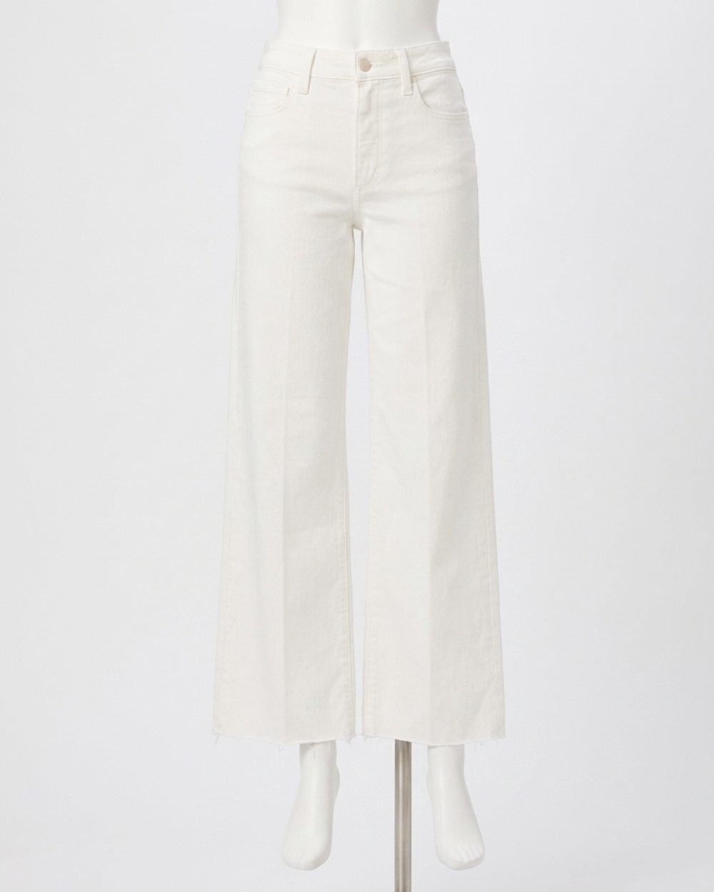 NEW PAIGE anessa high waisted wide leg jeans in tonal ecru